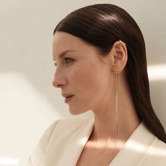 💎264💎 AWESOME 18K GOLD PLATED SMILEY BAR, LONG TASSEL EARRINGS - Picture 9 of 16